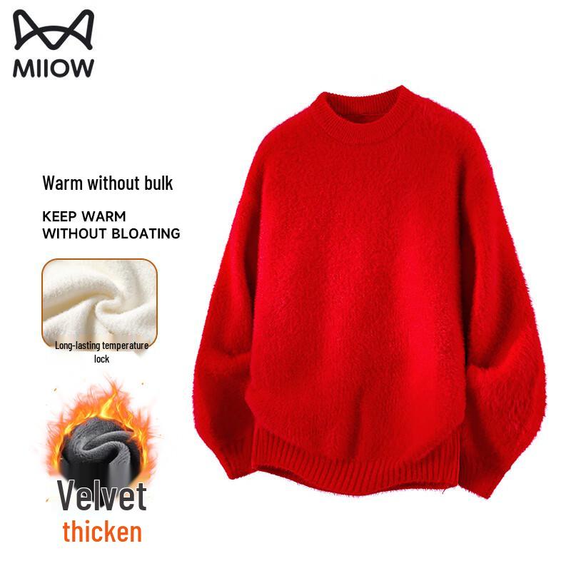 

Mao Ren Unisex Thick Warm Round Neck Pullover Sweater 2XL