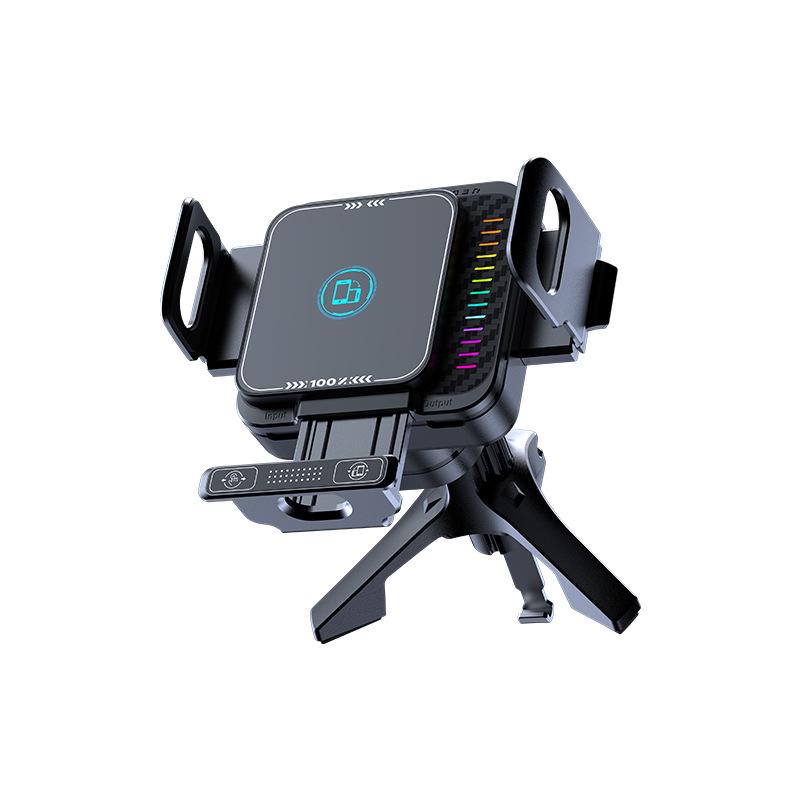 

Foldable Screen Stand with 90° Rotation & Built-in Fast Charging Cable, Compatible with Non-Wireless Charging Phones