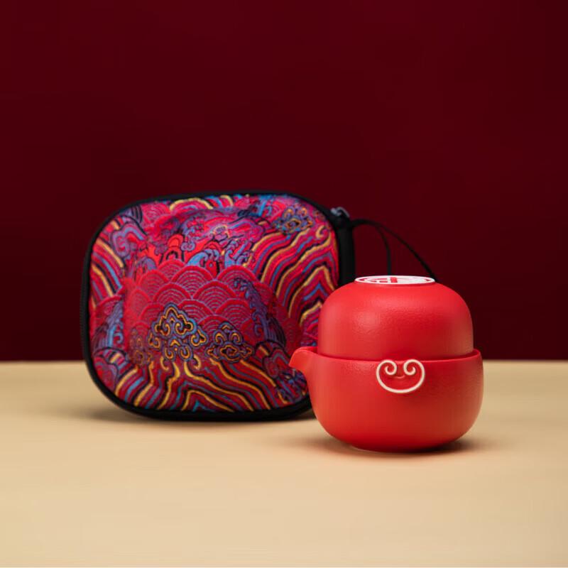 Forbidden City Ruyi Fulu Ceramic Travel Tea Set