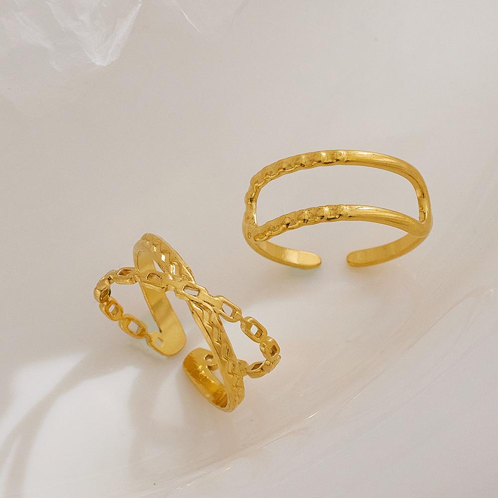 Schlichter Ring Hohlöffnung Verstellbarer Ring für Damen