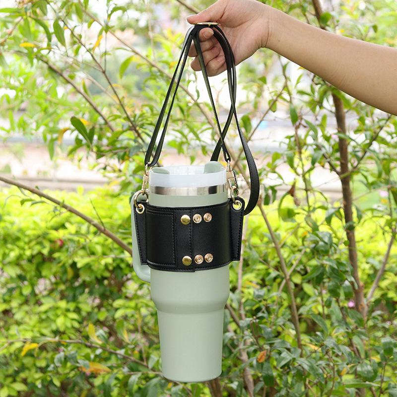 Water Bottle Holder Travel Bottle Sling Bag With Adjustable Strap Bag Compatible With Stanley 30/40oz Tumbler