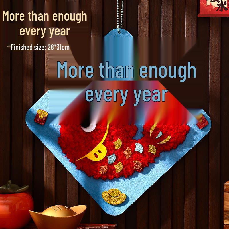 Cartoon Wool Embroidery Kit: Creative DIY Sewing for Kids Aged 3-6