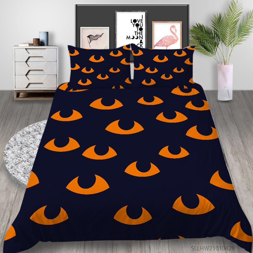 Skull Head Printed Bedding Single Double Bed Full Size Personalized Dark Pattern Pillowcase and Quilt Cover 2 or 3 Comfortable Home Decoration