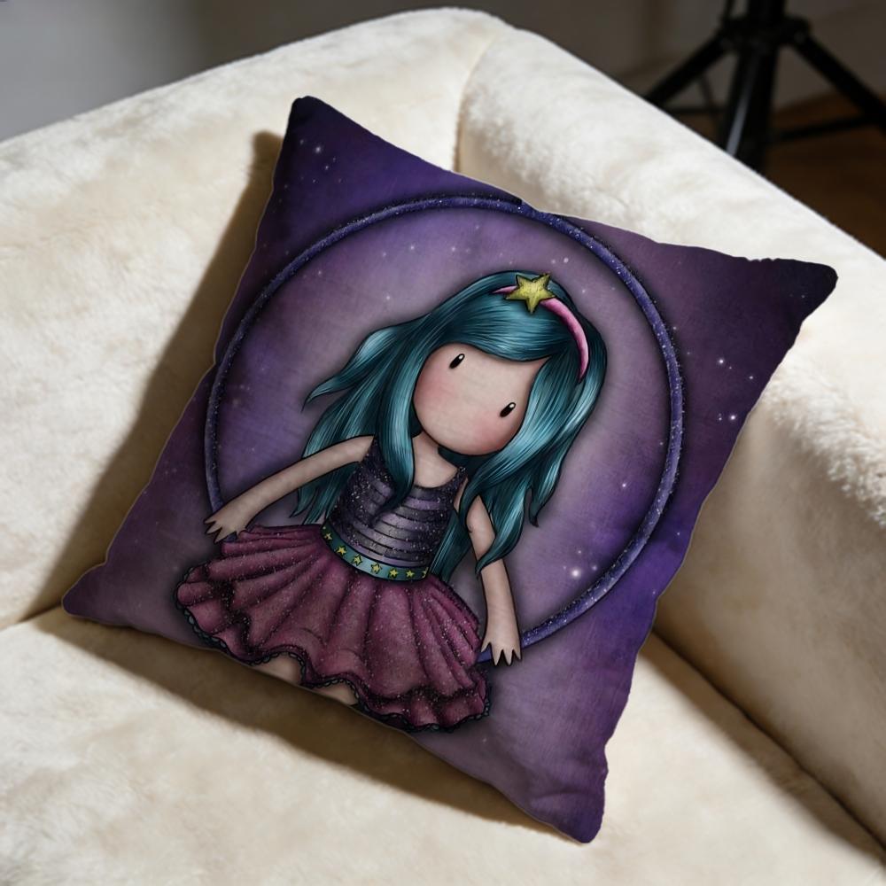 Fashion SSantoro Gorjussed Cushion Cover Soft Decorative Pillow Case Suitable for Bedroom Sofa Car Travel Use