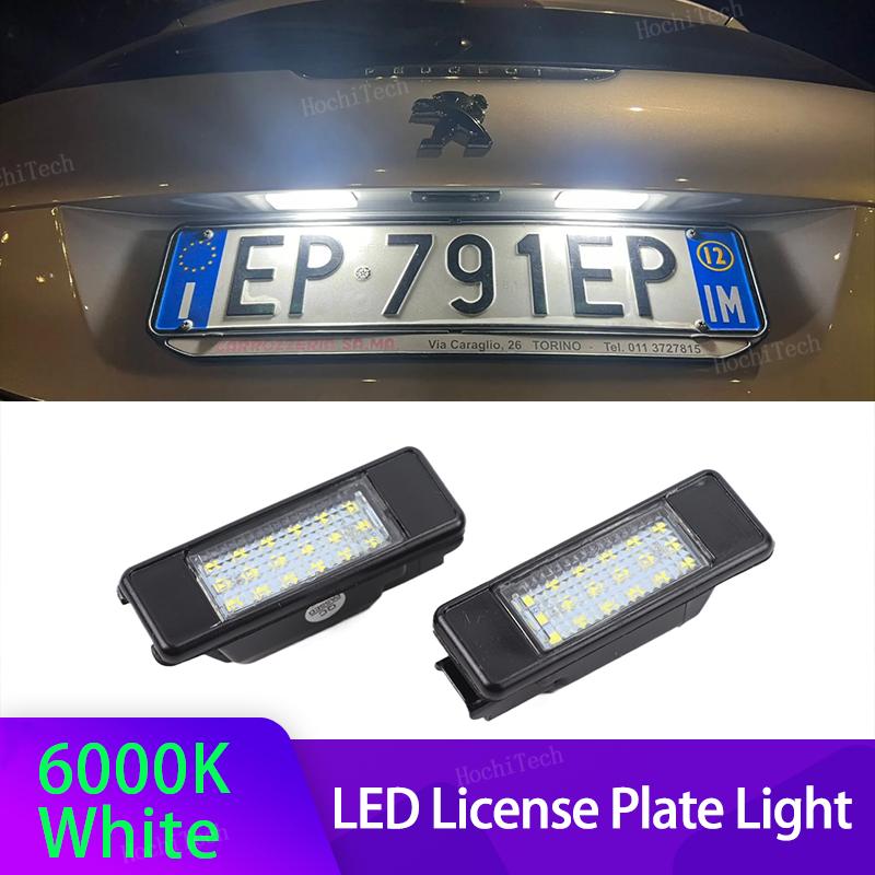 2x Canbus LED Number License Plate Light Lamp For Peugeot 106 1007 207CC 307 308 3008 406 508 607 For Citroën C2 C3 C5 C5 C6 C8