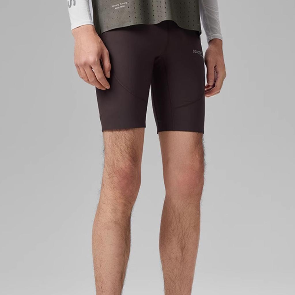 Saucony Running Training Series Lace-Up Comfortable Slim Fit Fashion Sports Shorts Unisex shorts Earth-Tone SA2259LG03T-CO021