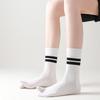 2Pairs Stripe Toe Mid Calf Socks Breathable Toe Separator Socks Fashion Two Toe Tube Socks  Daily