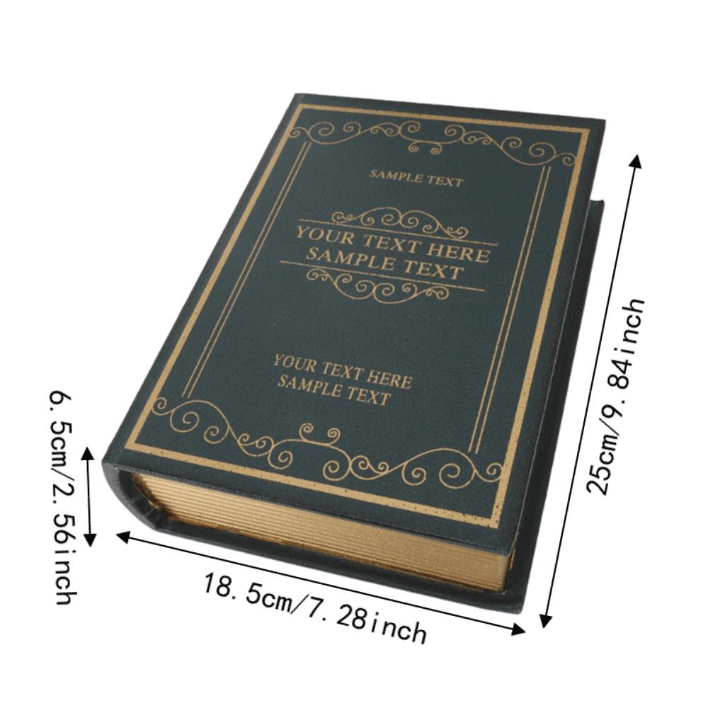 Leather Texture Faux Book Box Book Shaped Book Shaped Storage Box Photography Prop