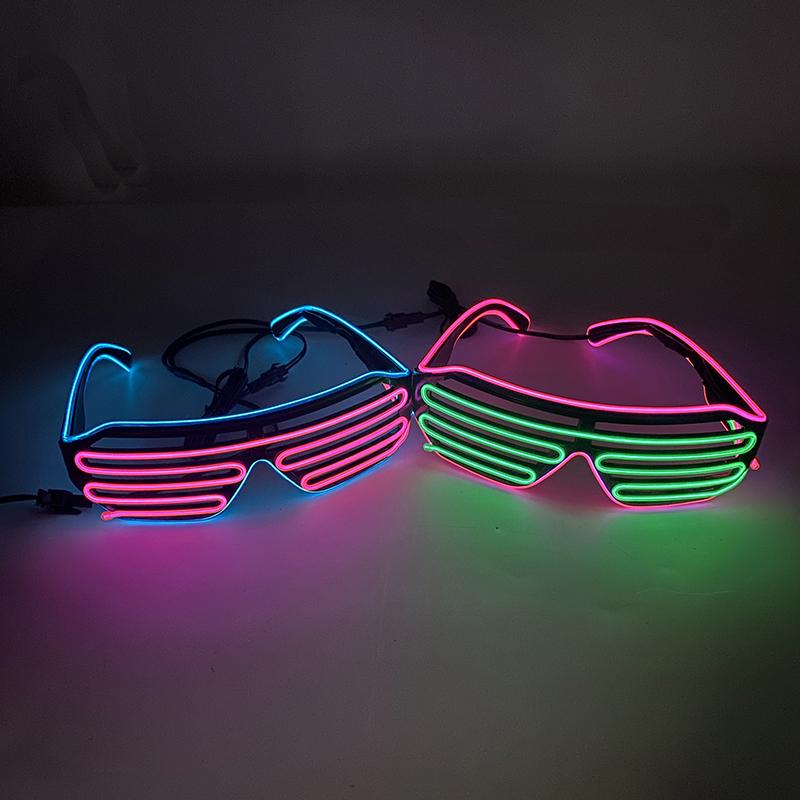 Festival Mixed Colors Glowing LED Glasses Fluorescence Party Supplies Light Up Glasses Men Women Christmas Eyewear Costume
