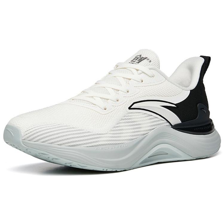 New Anta 2.5 Breathable Lightweight Low Top Running Shoes Men's White Black 112235582-1