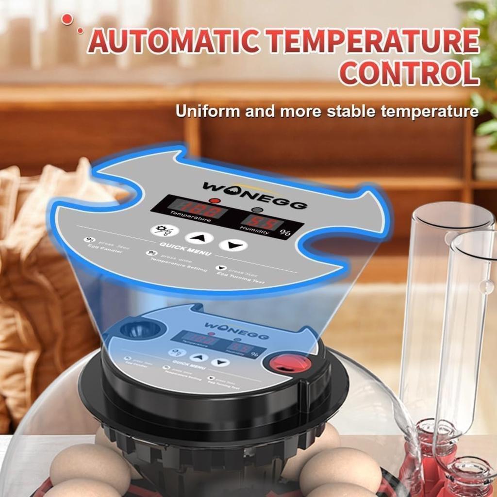 Explore+ 12 Egg Incubator for Beginners, Multi-Level Adaptive Humidity (Auto-Refill & Dual-Bottle) & Stable Temp Control, Auto Egg Turning, Real-Time