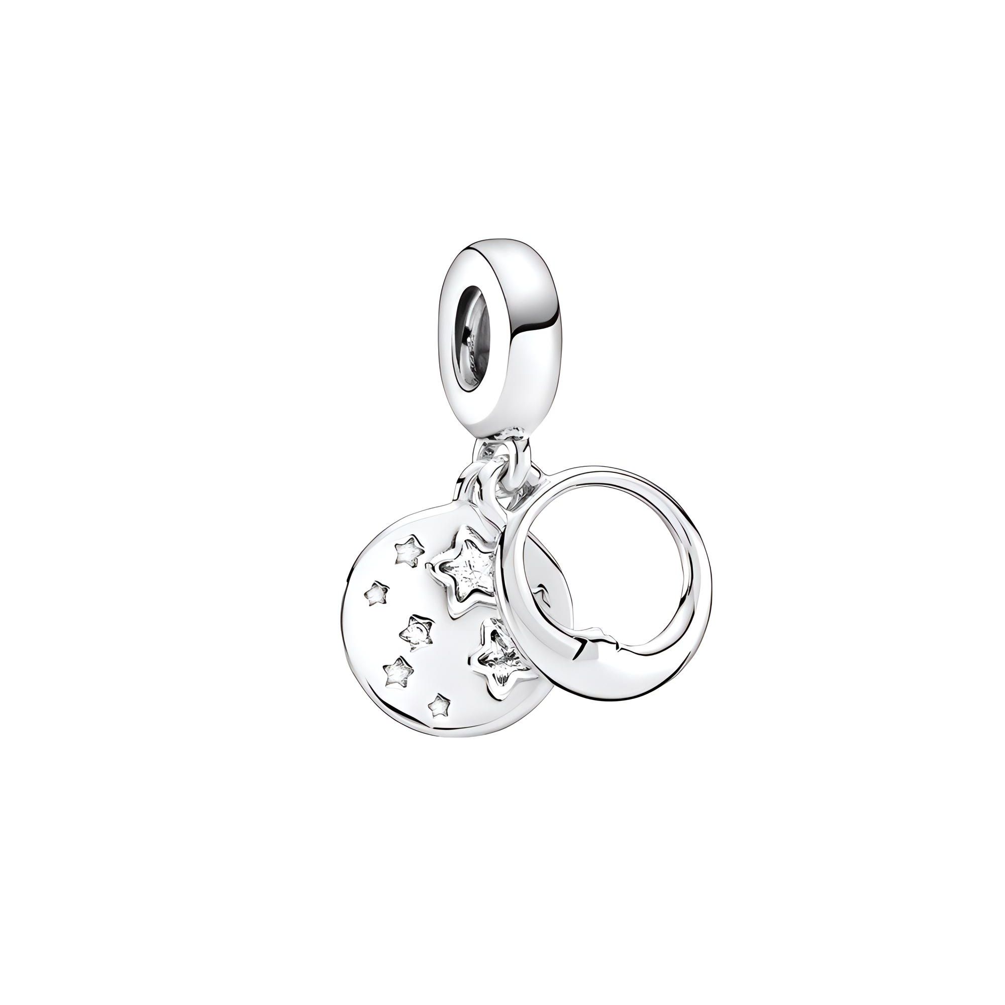 Pandora Dreamy Crescent Moon And Star Charm Women Charm Silver 799242C01 One Size
