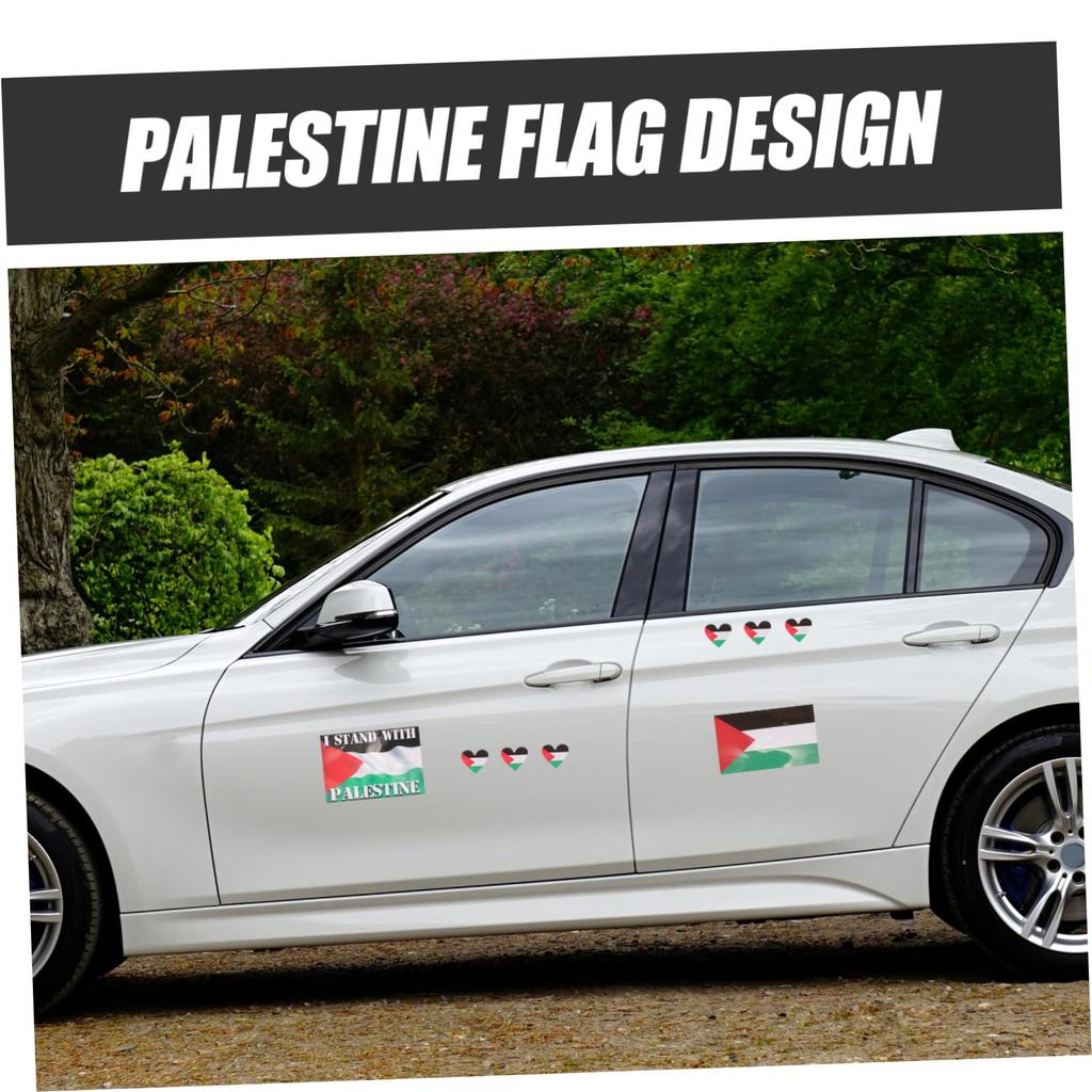 UPKOCH 8 Pcs Car Stickers, Palestinian Car Decal Flag Decal Gaza Sticker, Palestinian Flag