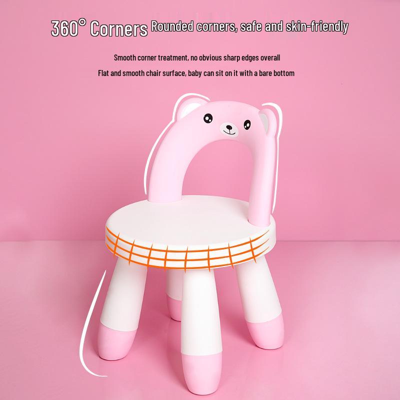 Creative Children's Backrest Low Stool for Reading and Shoe Changing