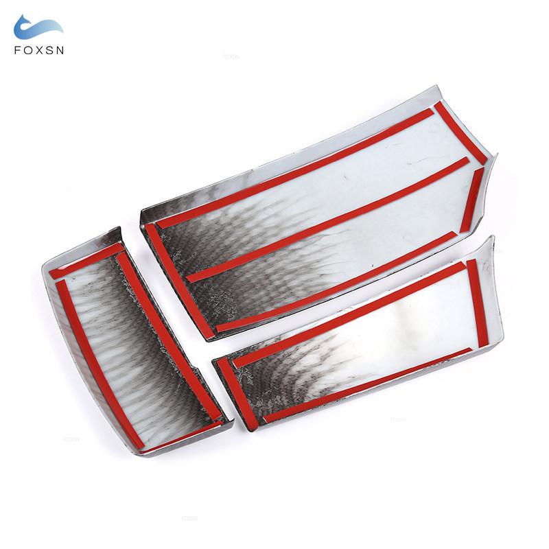 För BMW 5-serien E60 2004 - 2009 2010 ABS Kolfibertextur Mittkonsollock Armstödsbox Förvaringslåda Skyddskåpa