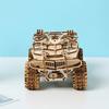 Hallisun 3D Wooden Puzzle for Adults Assembly 3D Beach Buggy Car Moving Mechanical Craft DIY Mechanical Wood Puzzle Toy Hobby Christmas Day Vintage