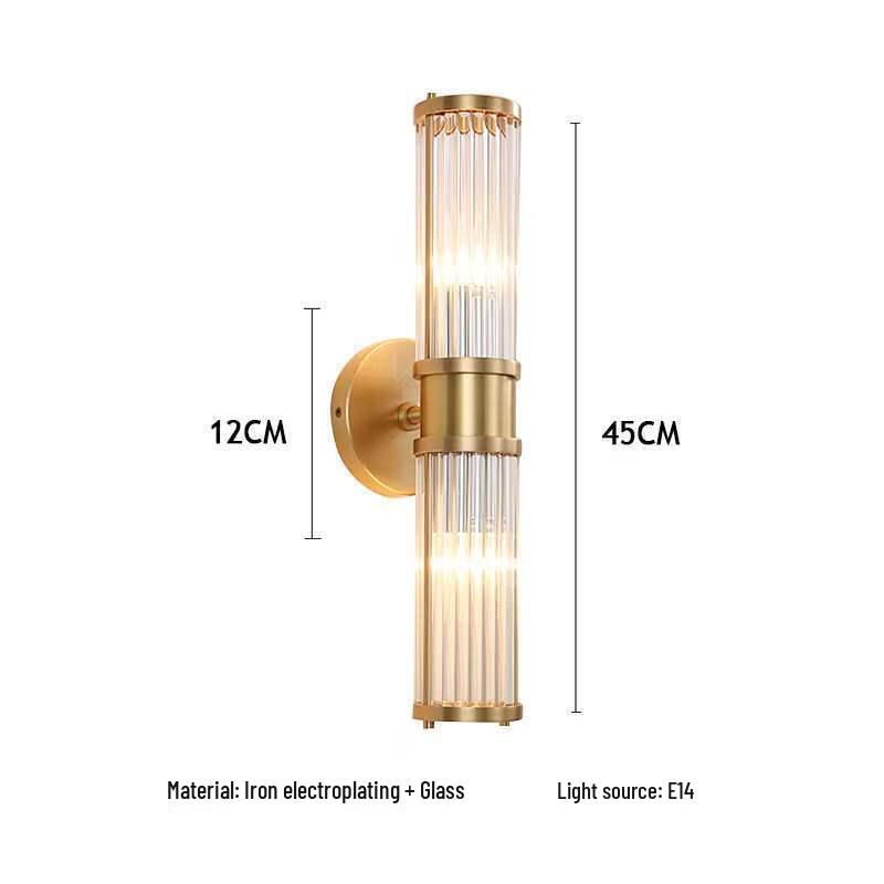 Nordic Crystal Wall Sconce: Elegant Living Room & Bedroom Light Fixture