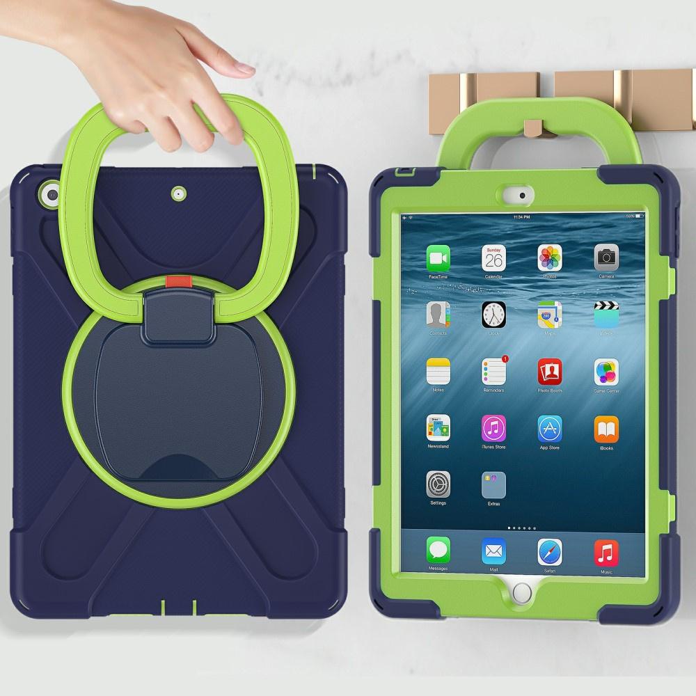 Case for iPad 10.2" 2021/2020/2019 (9th/8th/7th Gen.), Kickstand 360, Navy Blue/Green