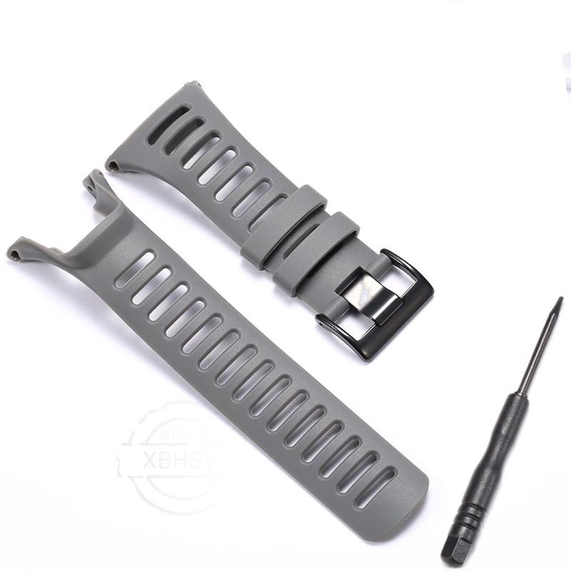 Rubber Strap Suitable For Suunto Ambit 2 2S 2R Ambit3 3S 3R Peak Outdoor Sports Waterproof Silicone Replacement Watch Band