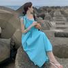 Sanya travel wear beach dress women small seaside vacation super fairy senior slanted shoulder suspender dress