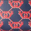 Gucci Gg Snail Print Zipper Canvas Shoulder Crossbody Waist Chest Bag Kids Bags Blue Red 502095-FABBH-4074