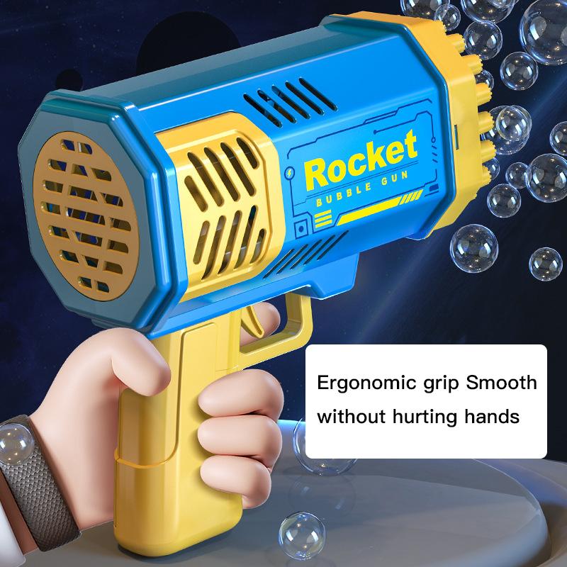 New 40 Hole Rocket Launcher Handheld Portable Electric Automatic Bubble Gun Party Birthday Gift Toy(without Bubble Water)