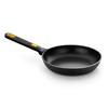 Bra Daily Pro | 28 Cm Frying Pan, Black and Yellow, Cast Aluminum, Full Induction, Three-layer Non-stick, Suitable for All Types