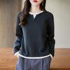 Two Pieces of The New Autumn and Winter Round-neck Knitted Sweater Long-sleeved Women's Multi-color Loose Pullover Base Layer