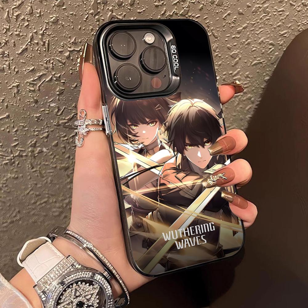 

Wuthering Waves Rover Translucent Mobile Phone Case for iPhone 17 16 15 14 13 12 11 X XR XS Air Pro Max Plus Colorful Cover iPhone X