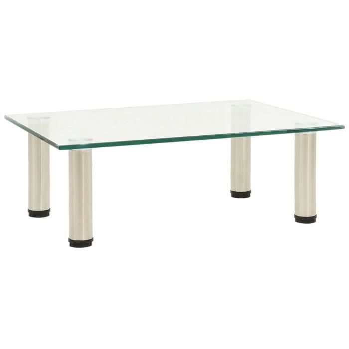 TV Stand - VIDAXL - Transparent - Tempered Glass - 40x35x17 Cm - Contemporary Design
