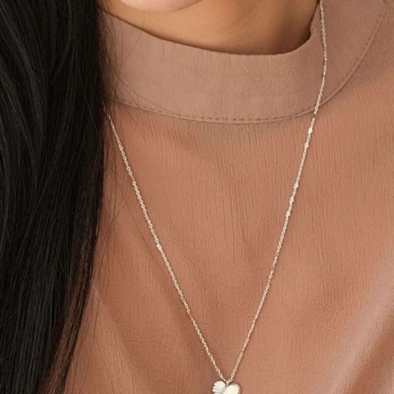 BELLOOGGI Frill heart necklace (50cm)