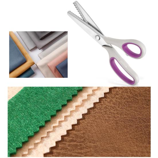Stainless Steel Pinking Scissors Multipurpose Tailor Scissors Professional DIY Fabric Cutting Handheld Dressmaking Shears