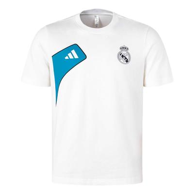 Sport Performance Real Madrid Player Soft Comfortable Crew Neck Short Sleeve T-Shirt Men Tops White KA7579