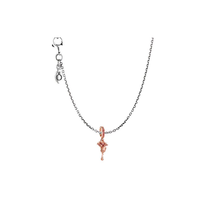 Pandora Rose pendant rose gold Beads + original chain золотой