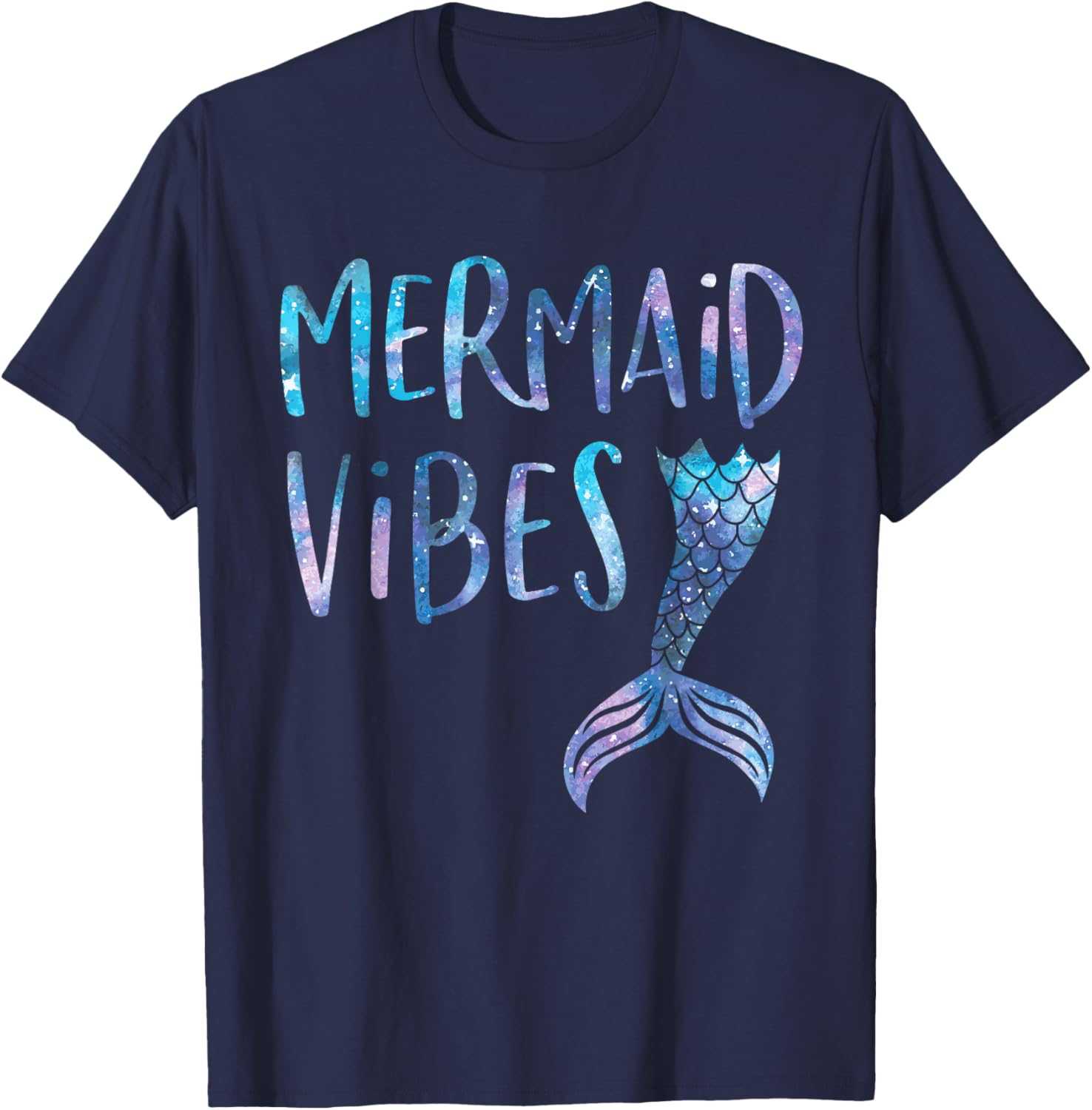 Hot Fashion Casual Mermaid Vibes Cute Funny Mermaid Tail Birthday Party T-Shirt S-4XL Summer XXXXL