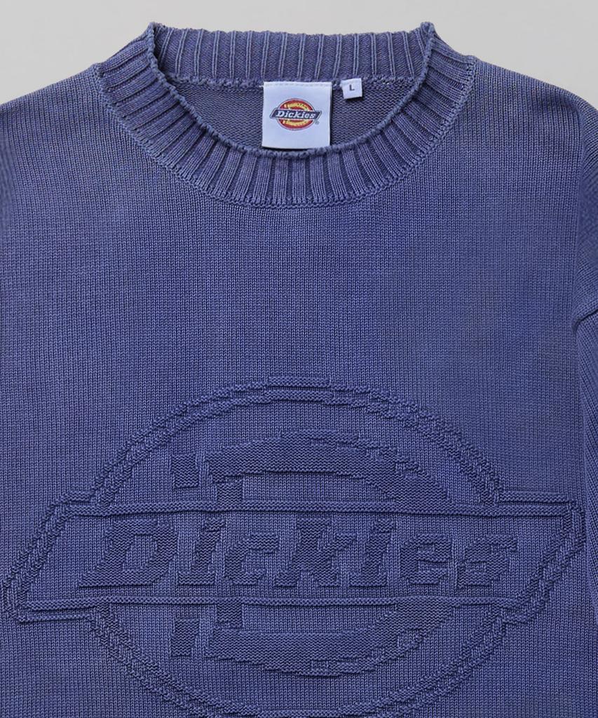DICKIES Washed Embossed Logo Knit Blue