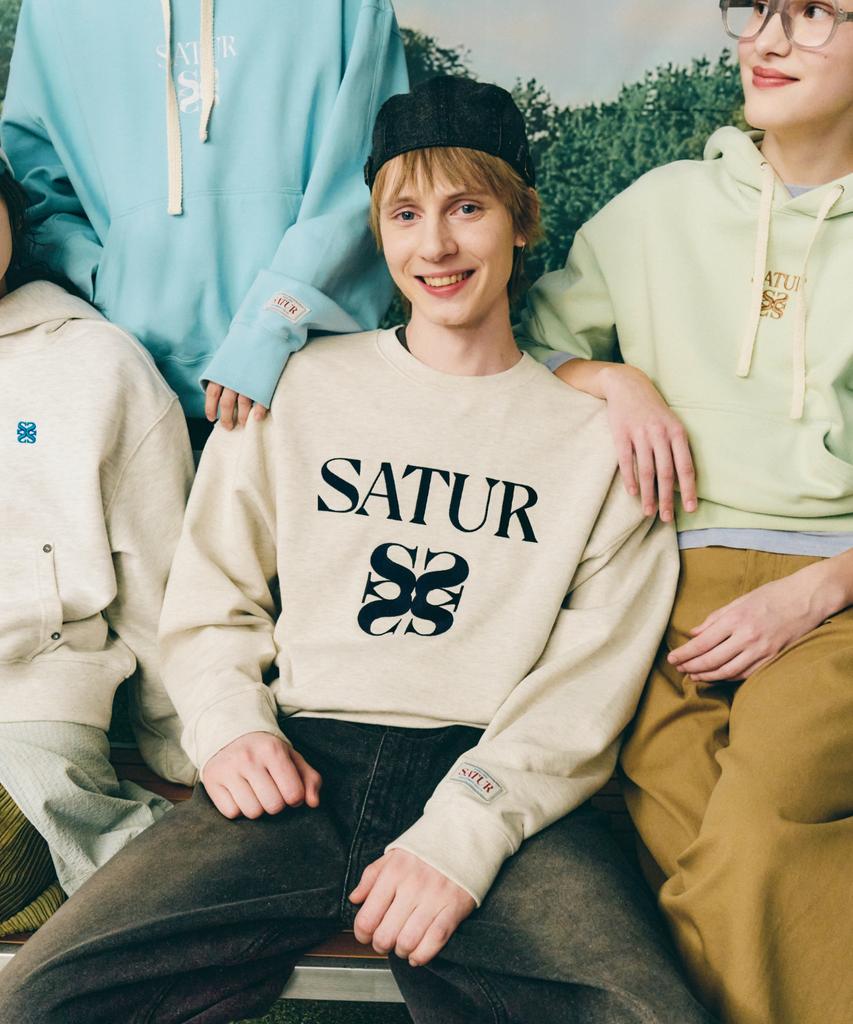 Seteo Classic Logo Sweatshirt Melange Ivory