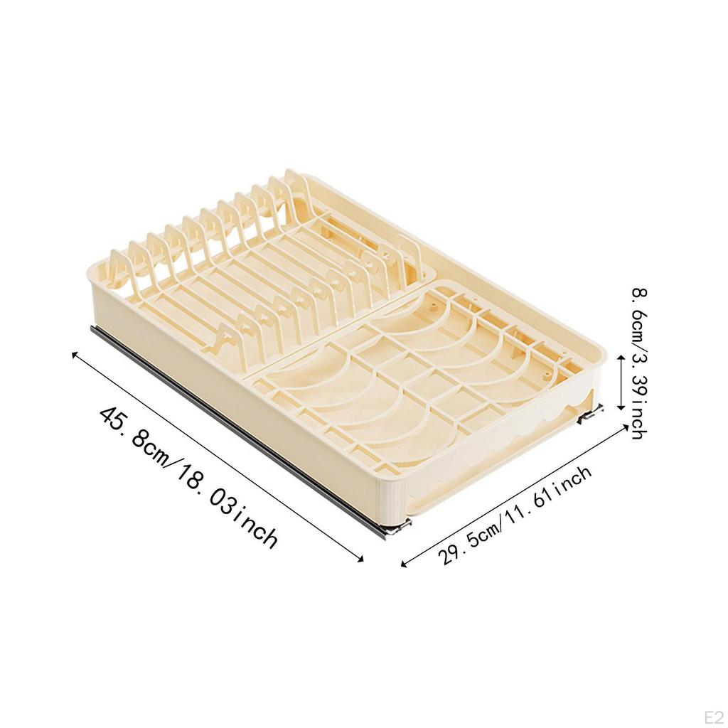 Auszugschrank-Organizer Schiebeschublade für Schrankdekoration mit Abtropfschale Mode Geschirr