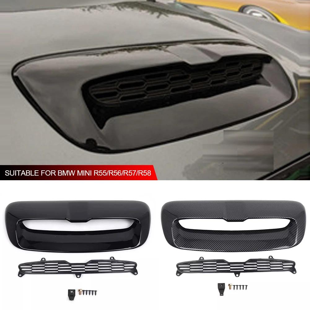 Car Engine Air Outlet Cover Trim Front Engine Hood Vent Trim Perfect Match Glossy Black for Cooper S R56 R55 R57 R58 R59