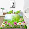 3D Small Daisy Pattern Bedding Single Double Bed Full Size Plant Chrysanthemum Pattern Pillowcase and Quilt Cover 2 or 3 Comfortable Home Decoration