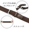 JUKMO Men's Casual Elastic Braided Golf Belt with Stretch Mesh, Gift Box Included (Coffee, Size M - Waist Length 80cm-90cm (Total Length 105cm))