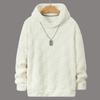 Herbst Winter Herren Hoodie Einfarbig Kariert Locker Lässig Kapuzensweatshirt Atmungsaktiv Dick Warm Plüsch Lange Ärmel Pullover Top