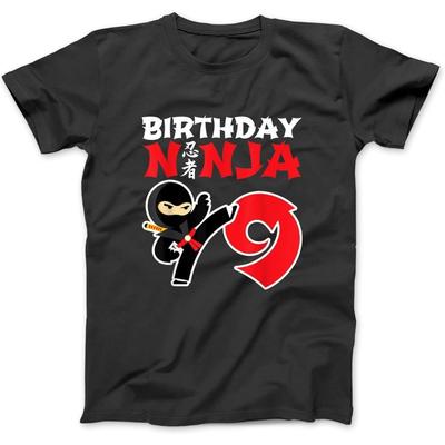 Birthday Ninja - 9 Year Old Ninja Party - Birthday Ninja 9 T-Shirt, Sweatshirt, Hoodie for Men Women Kids Made In Canada Black