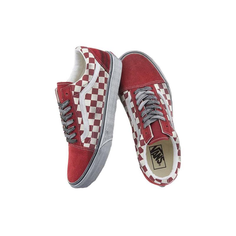 Vans Old Skool Stressed 'Check Red White' Sneakers VN0007NTY52
