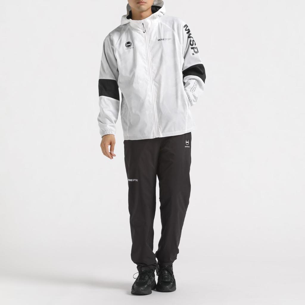 Windbreaker Descente HEATNAVI TOUGH All Over Pattern Graphic Full Zip Hoodie Training WHWH S [Move Sports]