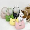 Fashion Simple New Jelly Bag Diamond Buckle Pop Candy Color Moon Bags Daily All-Matching Underarm Single Shoulder Crossbody Pack