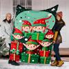 Christmas Santa Claus Theme Printed Blanket - Perfect for Couch, Bed, Travel & Outdoor Use | Machine Washable, Cozy & Durable.