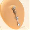 Non-Piercing Butterfly Fake Belly Piercing Butterfly Clip On Umbilical Navel Crystal Fake Piercing Fake Clip Belly Button Rings