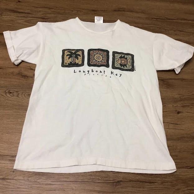 

Vintage Longboat Key, Florida Fish Beach Sun Womens tee Tshirt Medium USA 1995 S