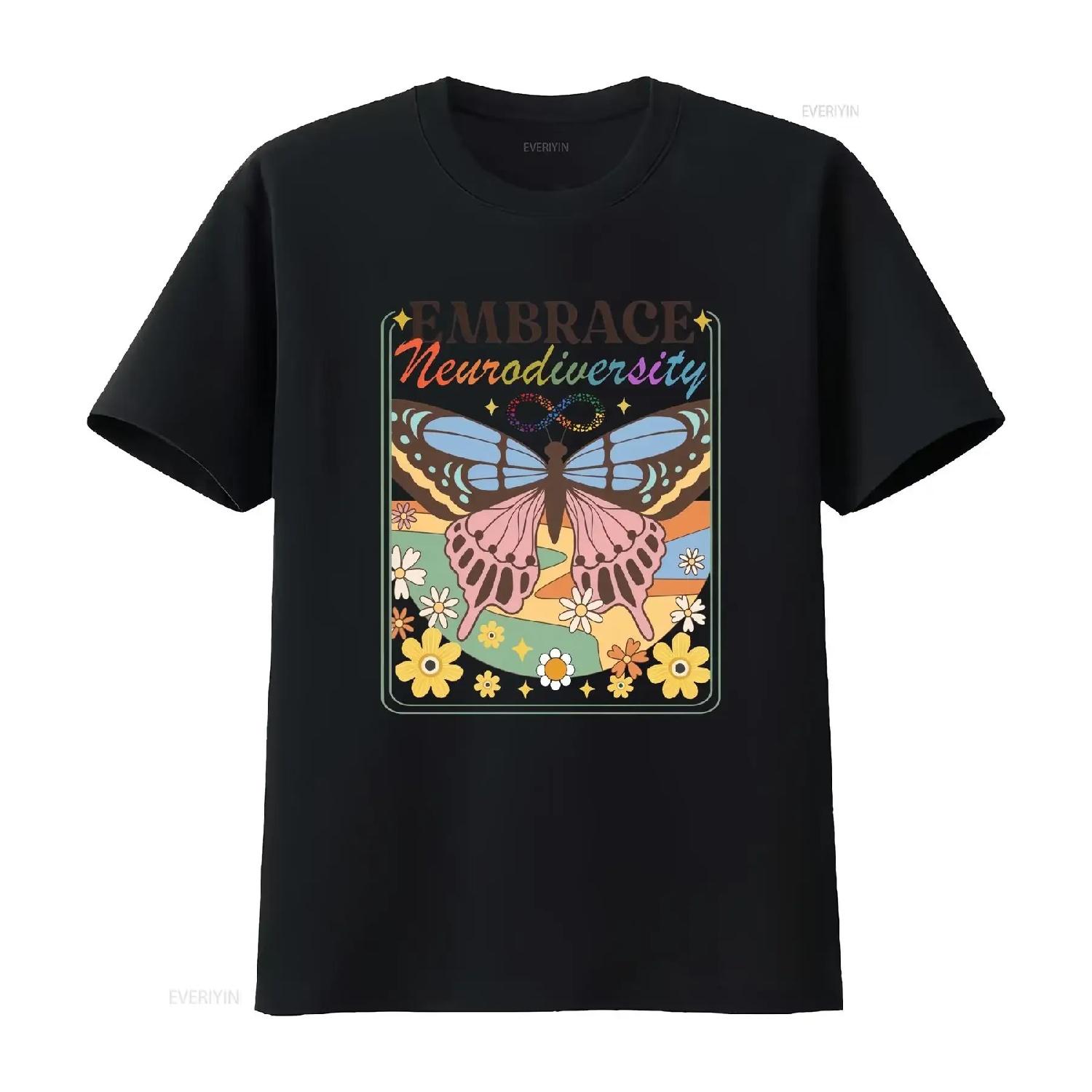 Embrace neurodiversity affirming autism infinity audhd neurospicy bcba shirt adult sensory mom vintage Washed Casual fashion XXXXXL разноцветный